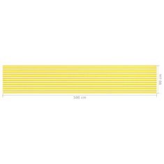 Greatstore sárga-fehér HDPE erkélytakaró 90 x 500 cm