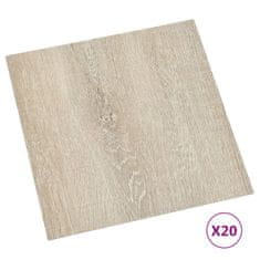shumee 20 db bézs színű öntapadó PVC padlólap 1,86 m²