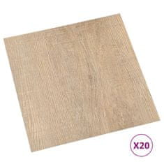 shumee 20 db barna öntapadó PVC padlólap 1,86 m²