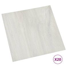 Greatstore 20 db krémszínű öntapadó PVC padlólap 1,86 m²