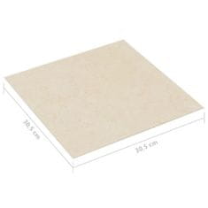 shumee 20 db bézs színű öntapadó PVC padlólap 1,86 m²