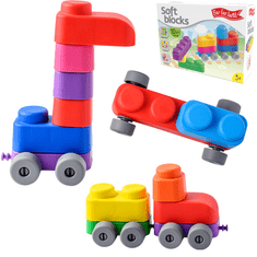 Farfarland Puha érzékelő kockák "Merry transport" - 10 db. Oktató játékok csecsemőknek és kisgyermekeknek.