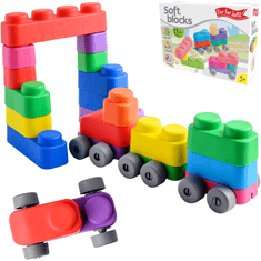 Farfarland Puha érzékelő kockák "Merry transport" - 15 darab. Oktató játékok csecsemőknek és kisgyermekeknek.