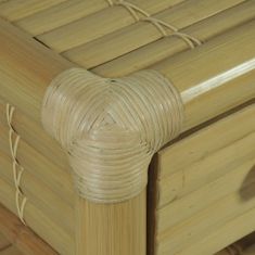 Greatstore természetes bambusz éjjeliszekrény 45 x 45 x 40 cm