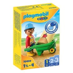 Playmobil Építőmunkás talicskával 70409, Építőmunkás talicskával 70409