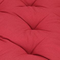 Greatstore burgundi vörös pamut raklappadló-párna 120 x 40 x 7 cm