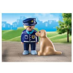 Playmobil Rendőr egy kutyával, 1.2.3, 2 db