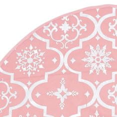 Greatstore fényűző rózsaszín szövet karácsonyfatalp-takaró zoknival 150 cm
