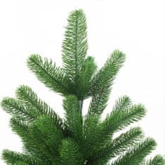Vidaxl zöld megvilágított műkarácsonyfa gömb szettel 210 cm 3077556