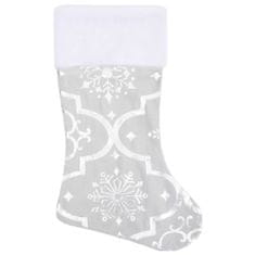 Greatstore fényűző fehér szövet karácsonyfatalp-takaró zoknival 90 cm
