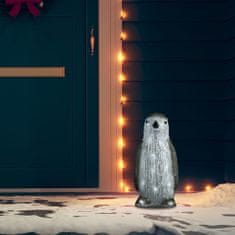 Greatstore LED-es akril karácsonyi pingvinfigura bel- és és kültérre 30 cm