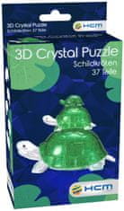 3D kristály puzzle teknősök / 37 darab