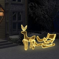 Greatstore karácsonyi rénszarvas és szán hálós díszvilágítás 432 LED-del