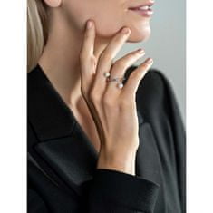Emily Westwood Elegáns acél gyűrű gyöngyökkel WR1023S