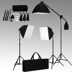 Greatstore fotóstúdió-felszerelés softbox lámpákkal és háttérrel