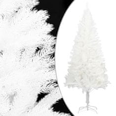 shumee fehér műkarácsonyfa LED-ekkel és gömbszettel 210 cm 