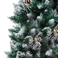 shumee műkarácsonyfa LED-ekkel, gömbszettel és tobozokkal 180 cm 