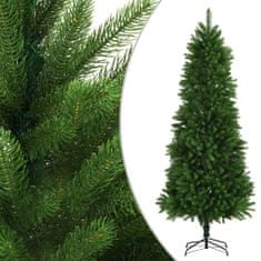 Greatstore zöld fél műkarácsonyfa LED-ekkel és gömbszettel 240 cm