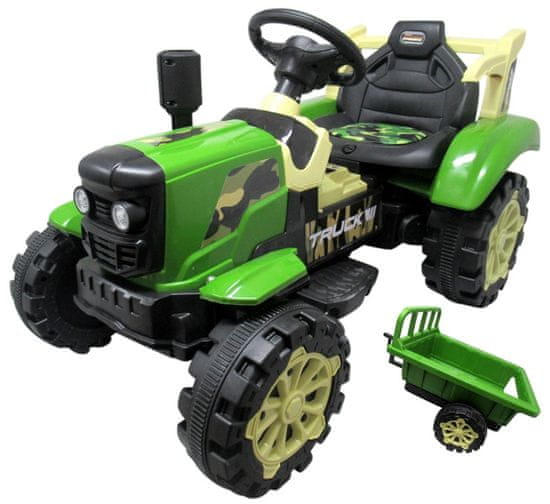 R-Sport Elektromos traktor pótkocsival C2 Zöld