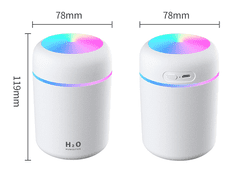 Kinscotec H2O - Mini diffúzor - Rózsaszín USB szürke