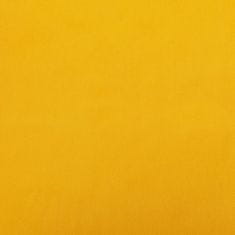 Greatstore mustársárga bársony lábzsámoly 60 x 60 x 39 cm