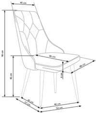 Halmar Étkező szék K365 - bordó/fekete