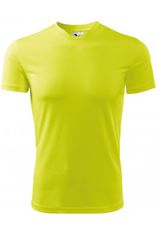 Malfini Aszimmetrikus nyakkivágású póló, neon sárga, 3XL