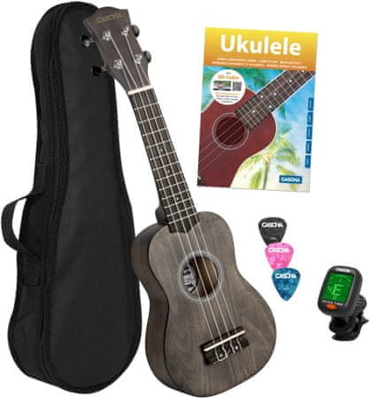 akusztikus szoprán cascha ukulele 12 érintő hárs wpc anyag nyitott hangoló mechanika tok pengetők hangoló ukulele iskolai játékok kezdőknek