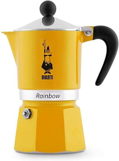 BIALETTI 0004982 RAINBOW kávéfőző 3 csészéhez, sárga