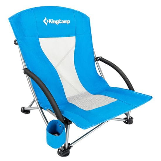 King Camp Kemping összecsukható szék Deluxe acél háttámlákkal - kék