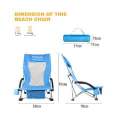 King Camp Magas támlájú strand összecsukható szék