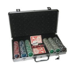 Master póker készlet 300 Deluxe bőröndben, értékek megjelölésével
