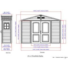 Duramax Kerti ház SidePro 2,9 m² + padlószerkezet (98001-es modell - 10,5x3')