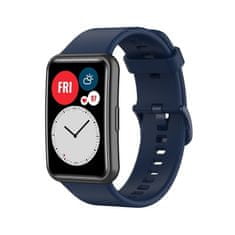 BStrap Silicone szíj Huawei Watch Fit, dark blue