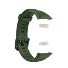 BStrap Silicone szíj Honor Band 6 / Huawei Band 6, army green