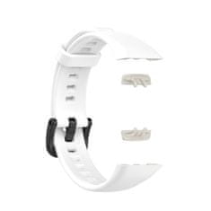 BStrap Honor Band 6 / Huawei Band 6 Silicone szíj, White