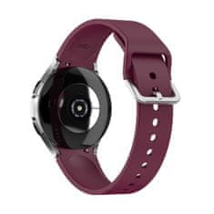 BStrap Silicone szíj Samsung Galaxy Watch 4 / 5 / 5 Pro / 6, vine red
