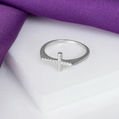 Brilio Silver Csillogó női gyűrű tiszta cirkónium kövekkel RI017W (Kerület 50 mm)
