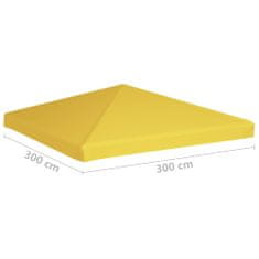 shumee sárga pavilon-tetőponyva 270 g/m² 3 x 3 m