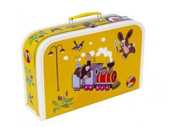 BONAPARTE Varrott bőrönd / Bőrönd Vakond és gép sárga