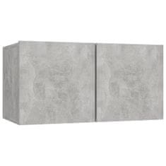 Greatstore 10 részes betonszürke forgácslap TV-szekrényszett