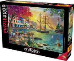 AnaTolian Puzzle Gyönyörű naplemente a kikötő felett 2000 darab