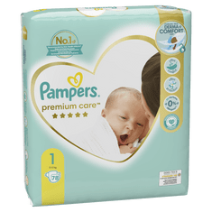 Pampers Pelenkák Premium Care 1 Newborn (2-5 kg) 78 db.