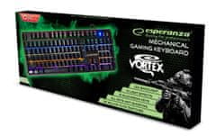 Esperanza EGK801 VORTEX USB fekete mechanikus gamer billentyűzet