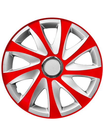 NRM Dísztárcsa FIAT 16", DRIFT EXTRA piros-ezüst 4db