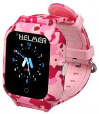 Helmer Okos érintőképernyős óra GPS lokátorral és kamerával - LK 710 4G rózsaszín