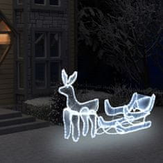 Greatstore karácsonyi rénszarvas és szán hálós díszvilágítás 432 LED-del