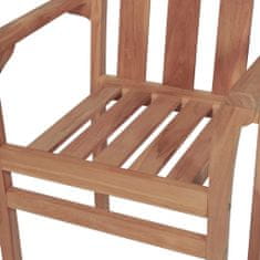 Greatstore 8 db rakásolható tömör tíkfa kerti szék párnákkal