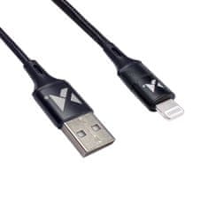 MG kábel USB / Lightning 2.4A 2m, fekete