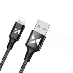 MG kábel USB / Lightning 2.4A 1m, fekete